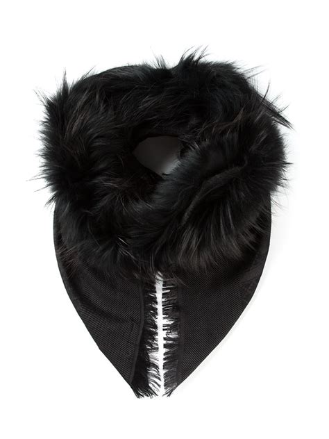 gucci scarf with fox fur trim|silk gucci scarf women.